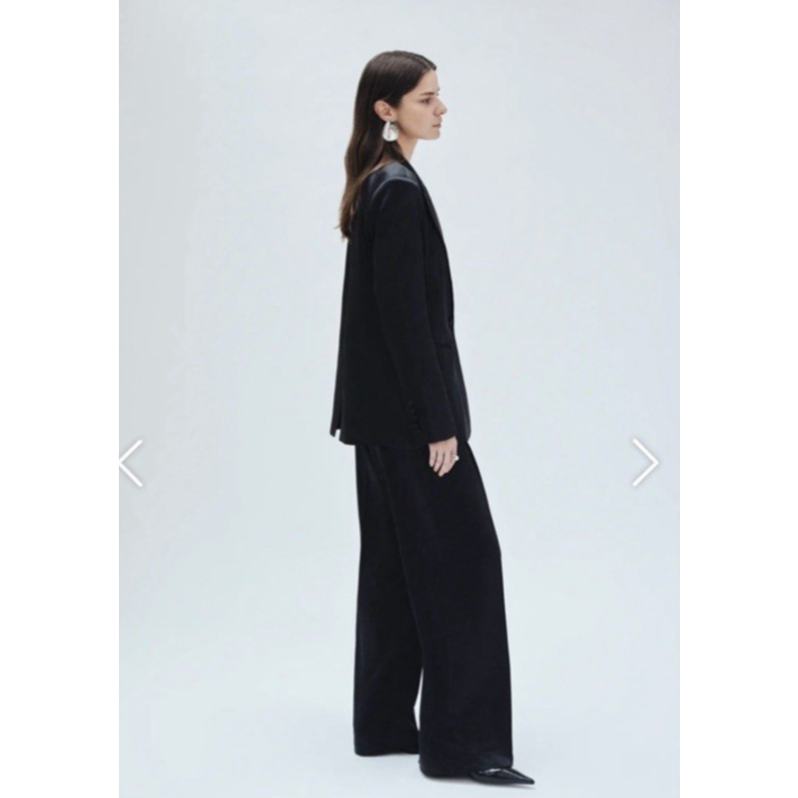 Nwt Mayson The Label Relaxed Satin Blazer Black S Formal Holiday Party Classic — image 4 of 8